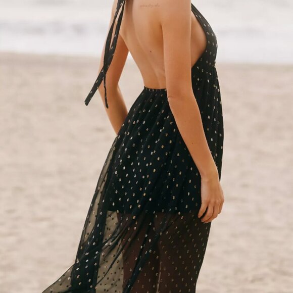 Celandine Beach Disco Plunging Maxi Dress - Picture 6 of 6